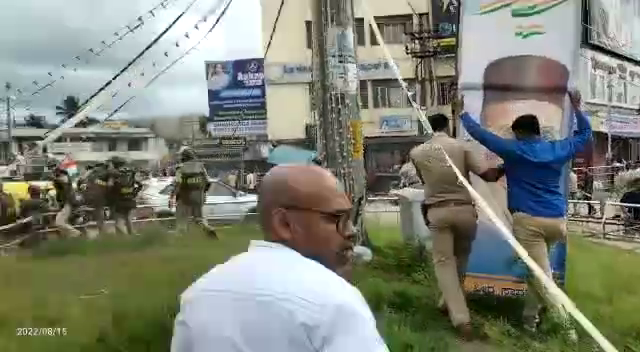 Tension in Shivamogga over installation of Savarkar, Tipu portraits, one person stabbed