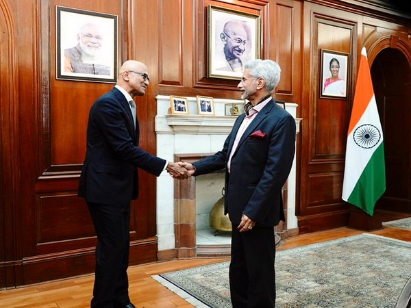 Jaishankar meets Microsoft CEO Satya Nadella in New Delhi