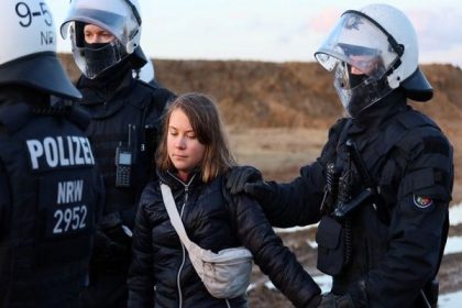 Greta Thunberg detained by police during climate protests in Germany