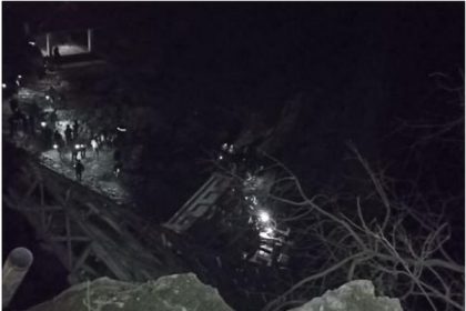 Bridge collapses in Himachal Pradesh's Chamba, two vehicles damaged