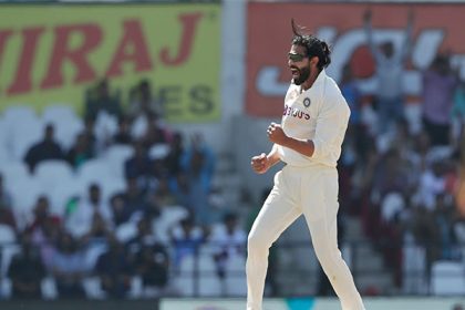 Ravindra Jadeja celebrated his comeback to test cricket after a 5 month layoff