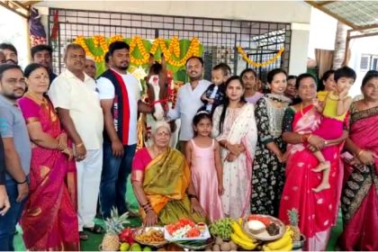 Nelamangala family organises baby shower for mare with all rituals