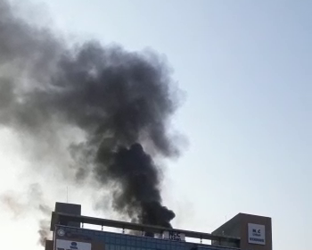 Fire breaks out in building housing software firm on airport road