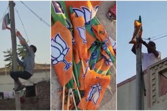 Banjara community throw BJP flags to showcase anger against state govt for internal reservation