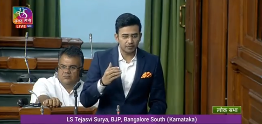 Bengaluru MP Tejasvi Surya wins Best Debutant Parliamentarian award