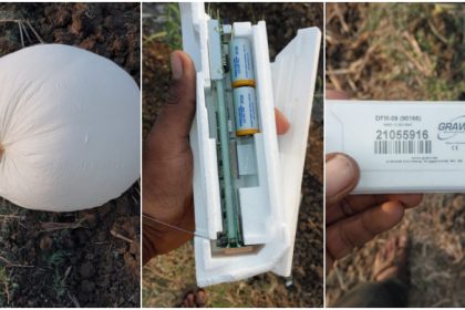 Mystery balloon with electronic device attached found in Bailhongal