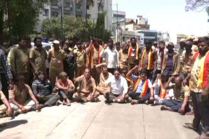 Autorickshaw unions stage protest march demanding ban on bike taxi services in B'luru