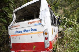 Uttarakhand: ITBP rescues 26 people after bus falls into gorge on Mussoorie-Dehradun road