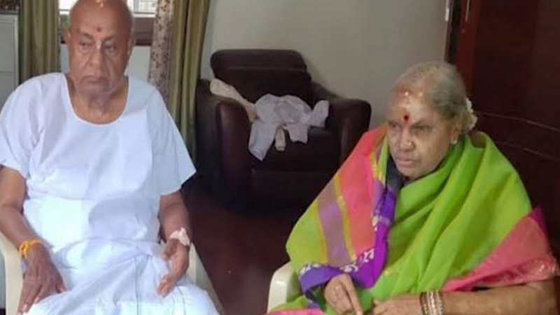 Deve Gowda’s wife Chennamma undergoing treatment in hospital for chest congestion