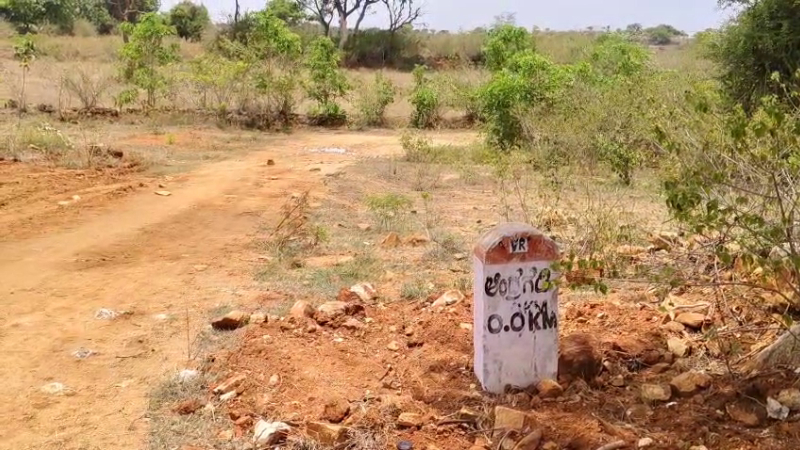 Contractor shifts border post for road work in Kolar village, locals vent anger